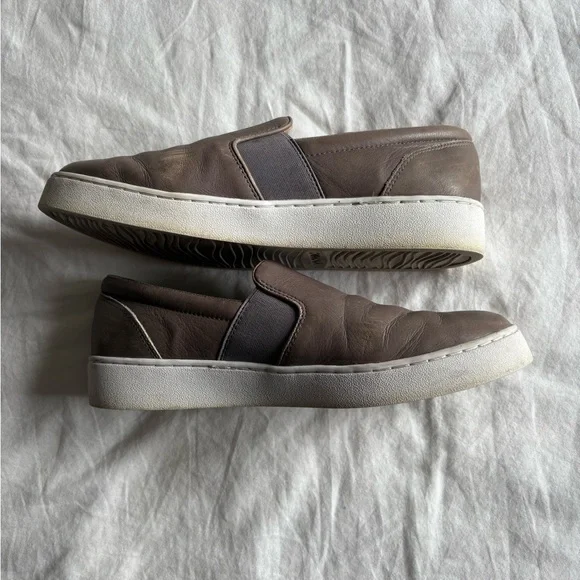 Slip-On Leather Sneakers in Brown - Picture 2 of 5